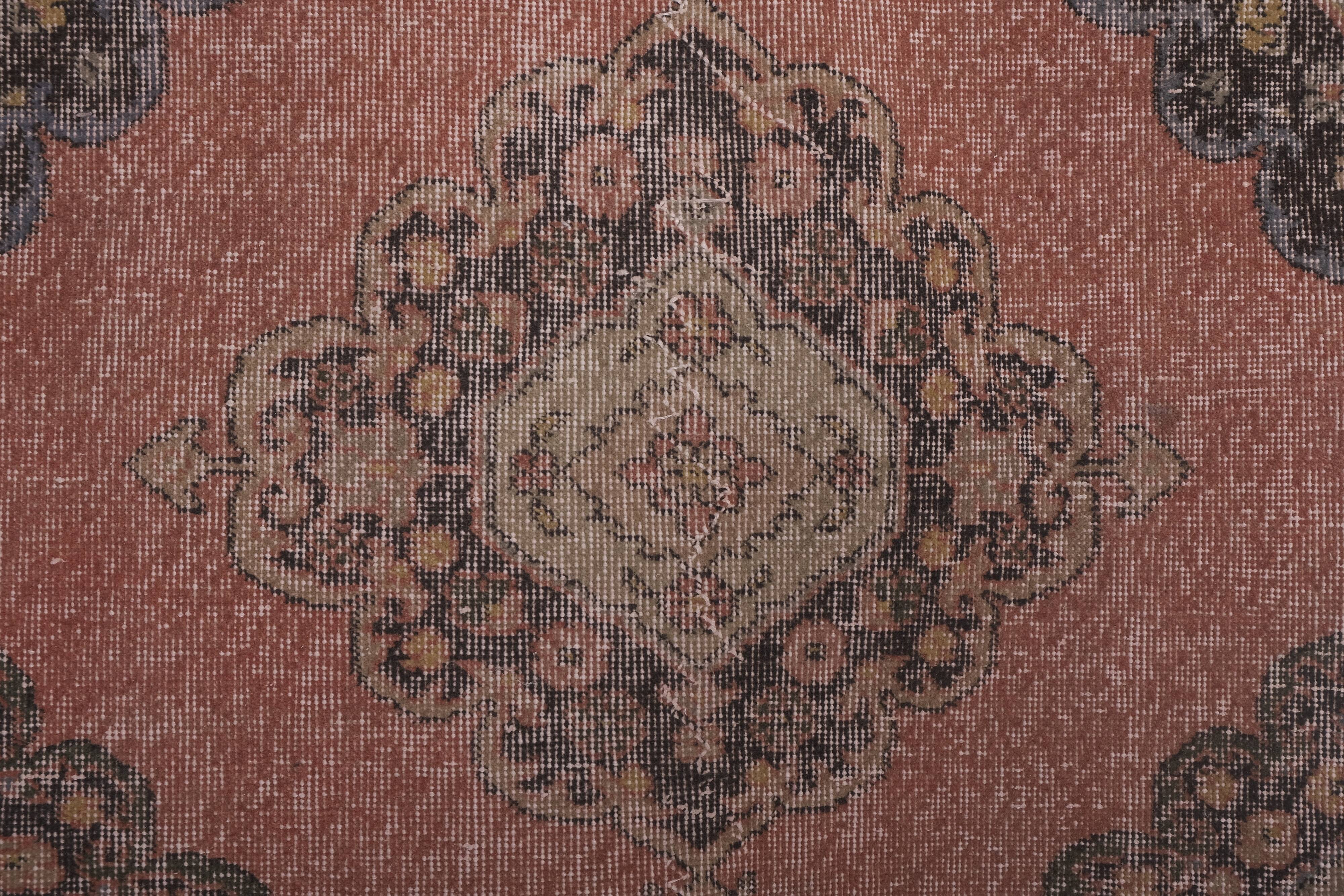 Vintage Turkish rug from Oushak, hand-woven 87x382 cm