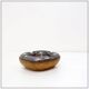 Longchamp mid-century ashtray in glazed ceramic and leather - France 1950s