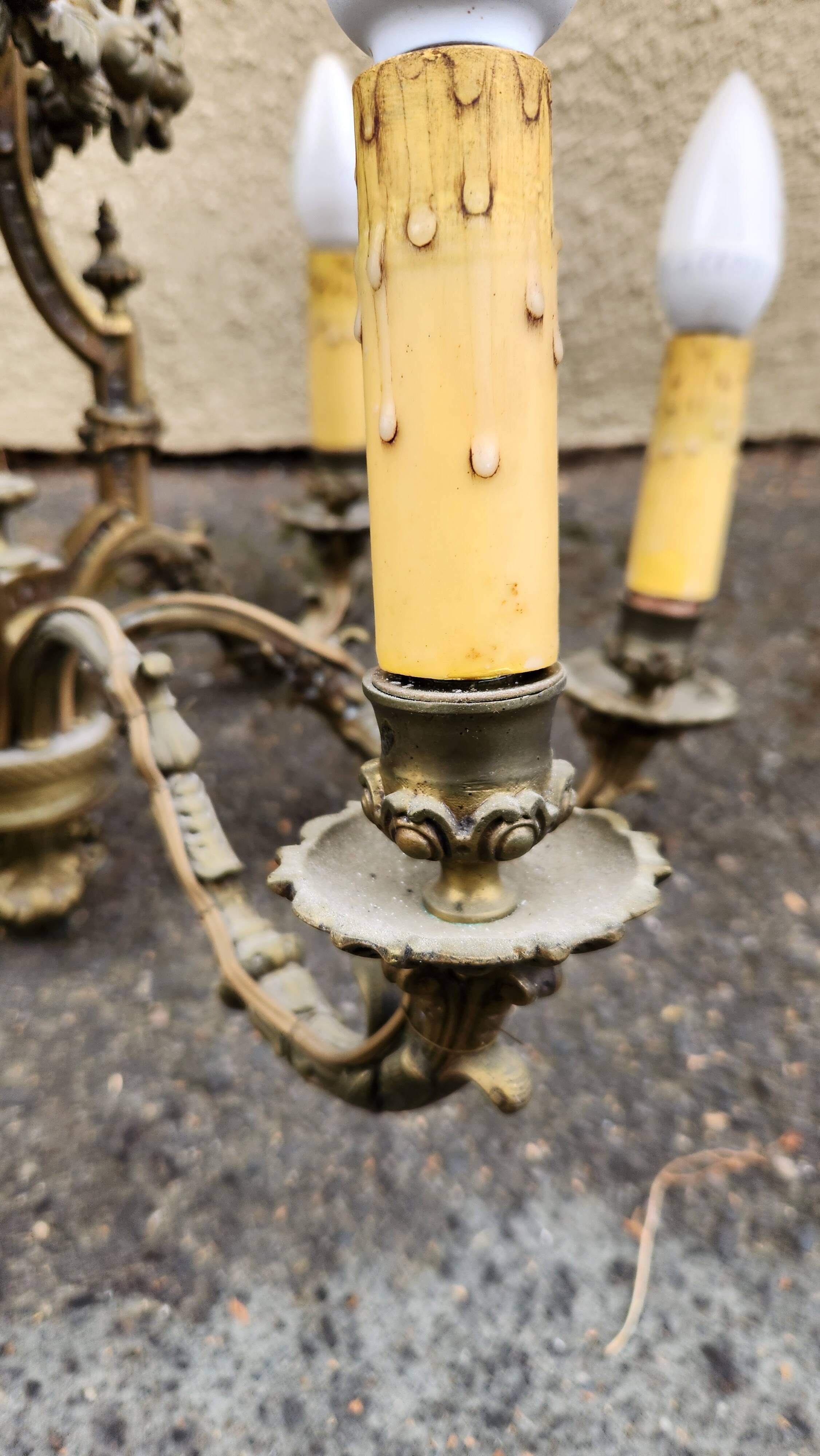 6-light bronze chandelier