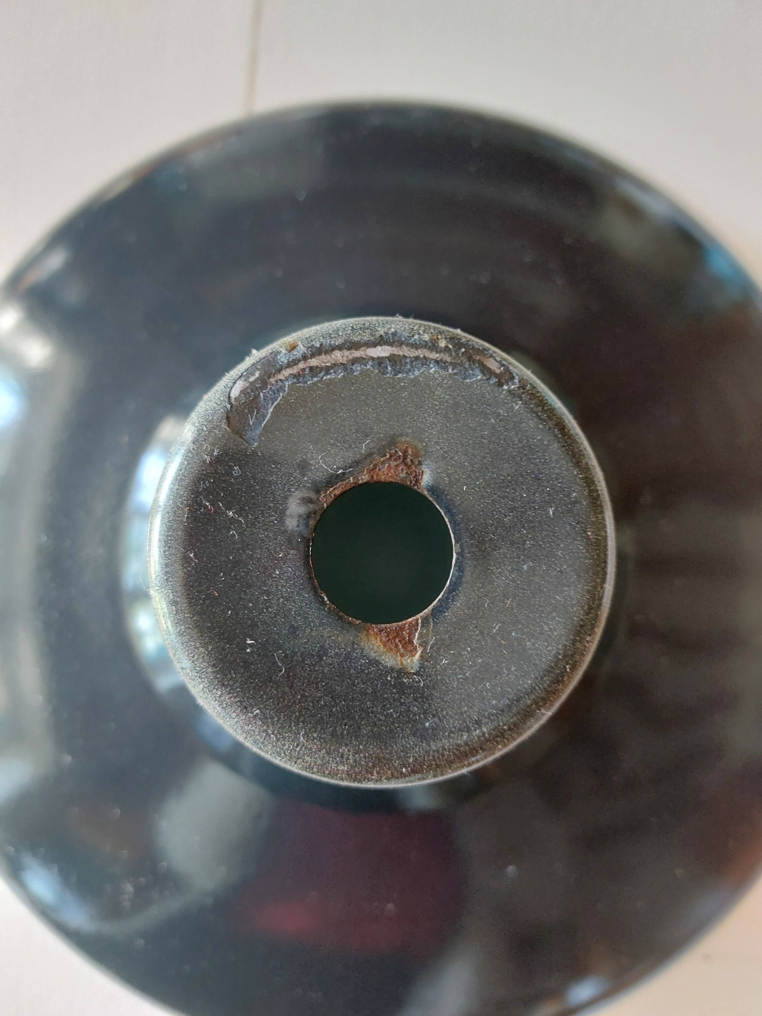 lampshade in enamelled sheet metal, anthracite grey