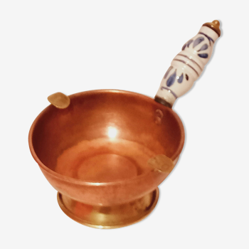 Old copper table ashtray