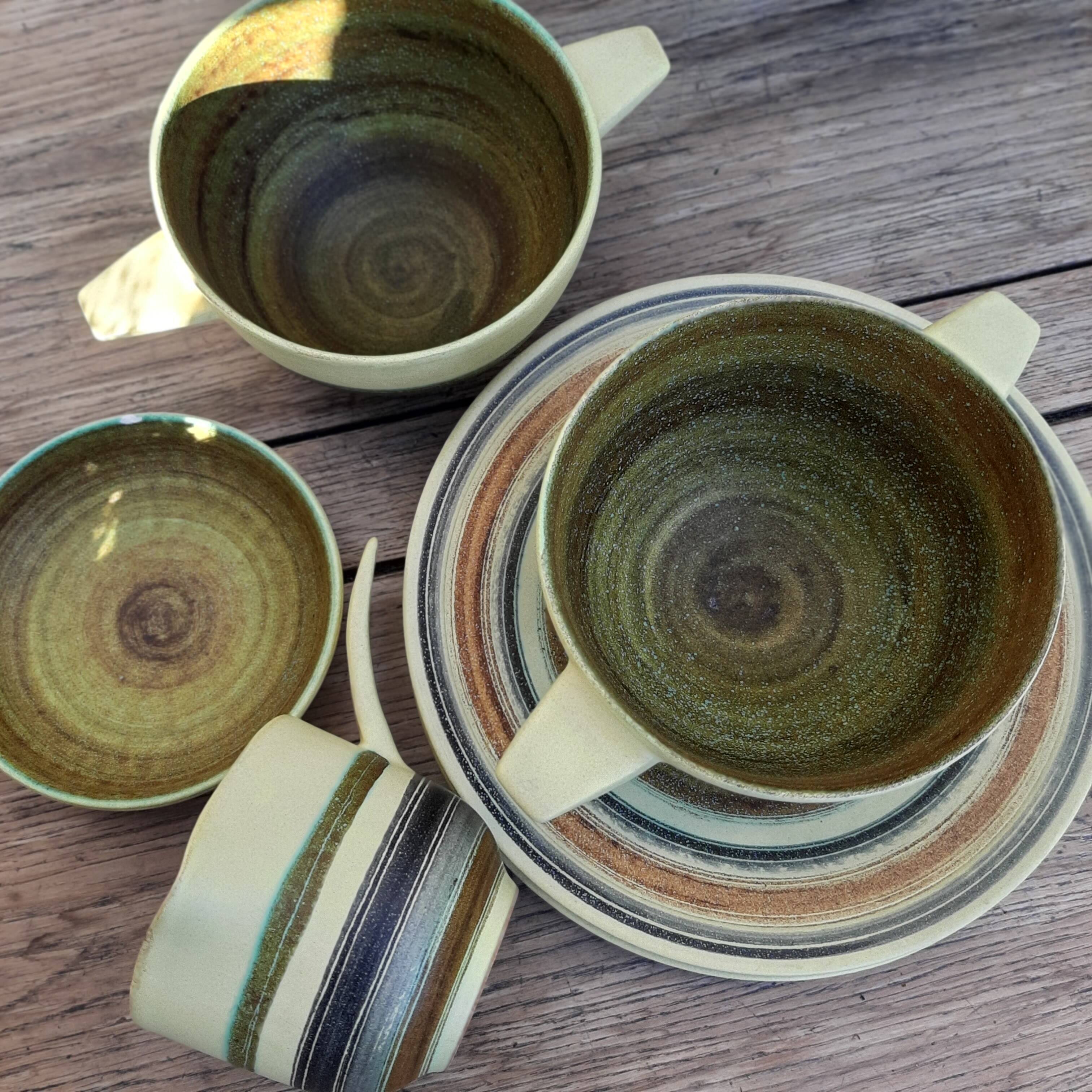 Marcel Guillot ceramic ensemble 6 pieces