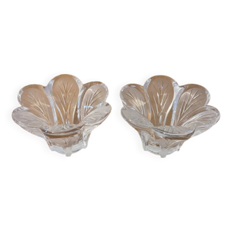 Paire de bougeoirs cristal d'arques