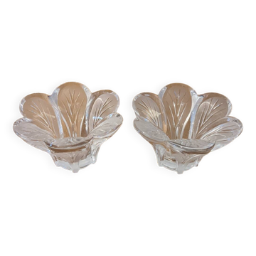 Paire de bougeoirs cristal d'arques