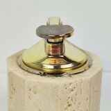 70' travertine ashtray and lighter
