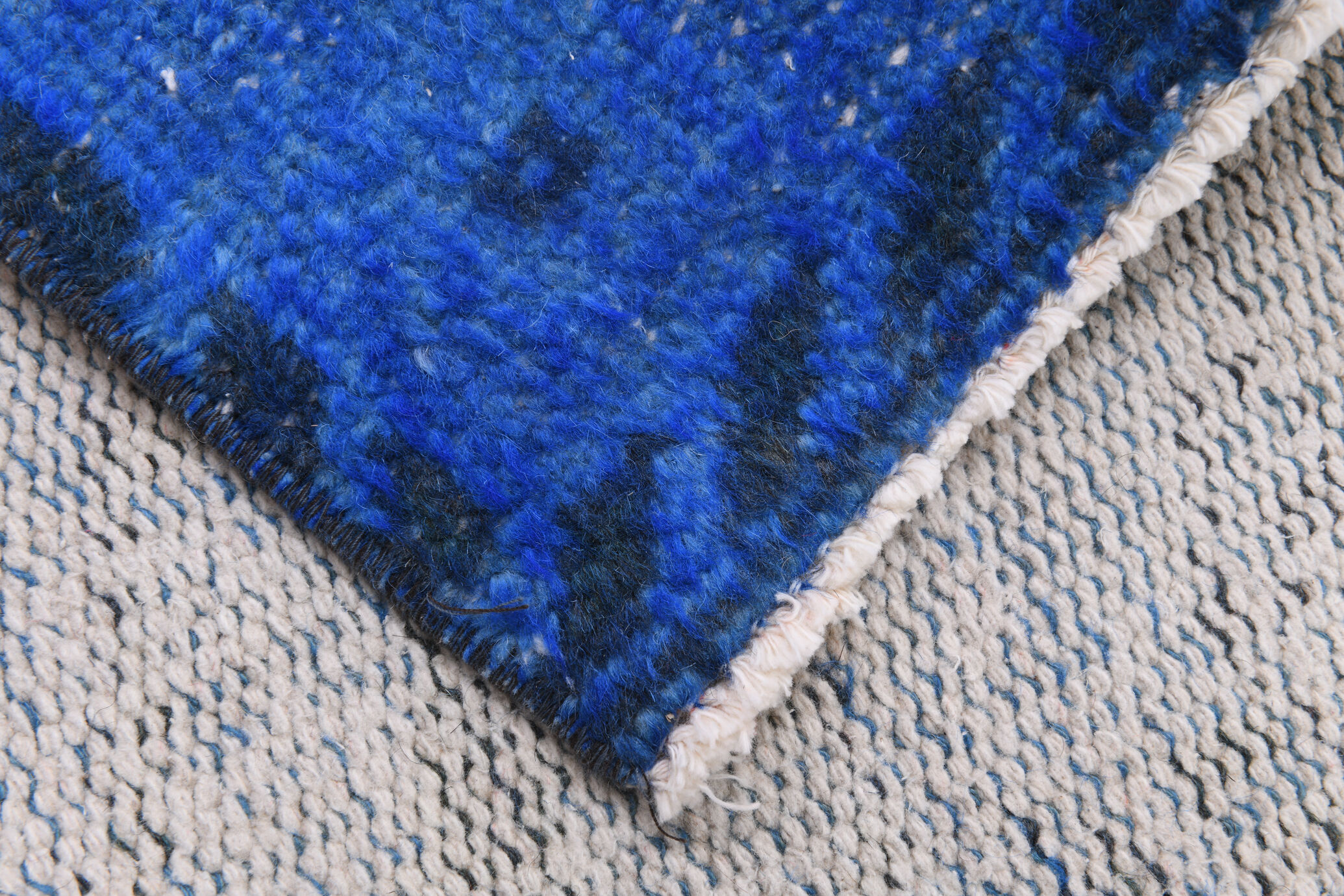 5x8 Faded Blue Handmade Wool Turkish Tapis Rug, 243x148Cm