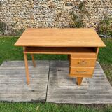 Vintage 1950s desk in light oak
