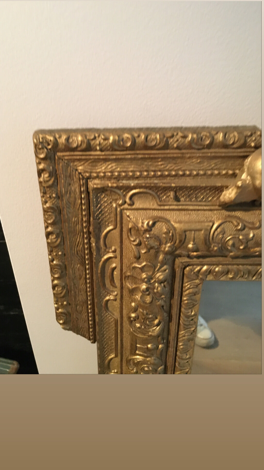 Old golden mirror