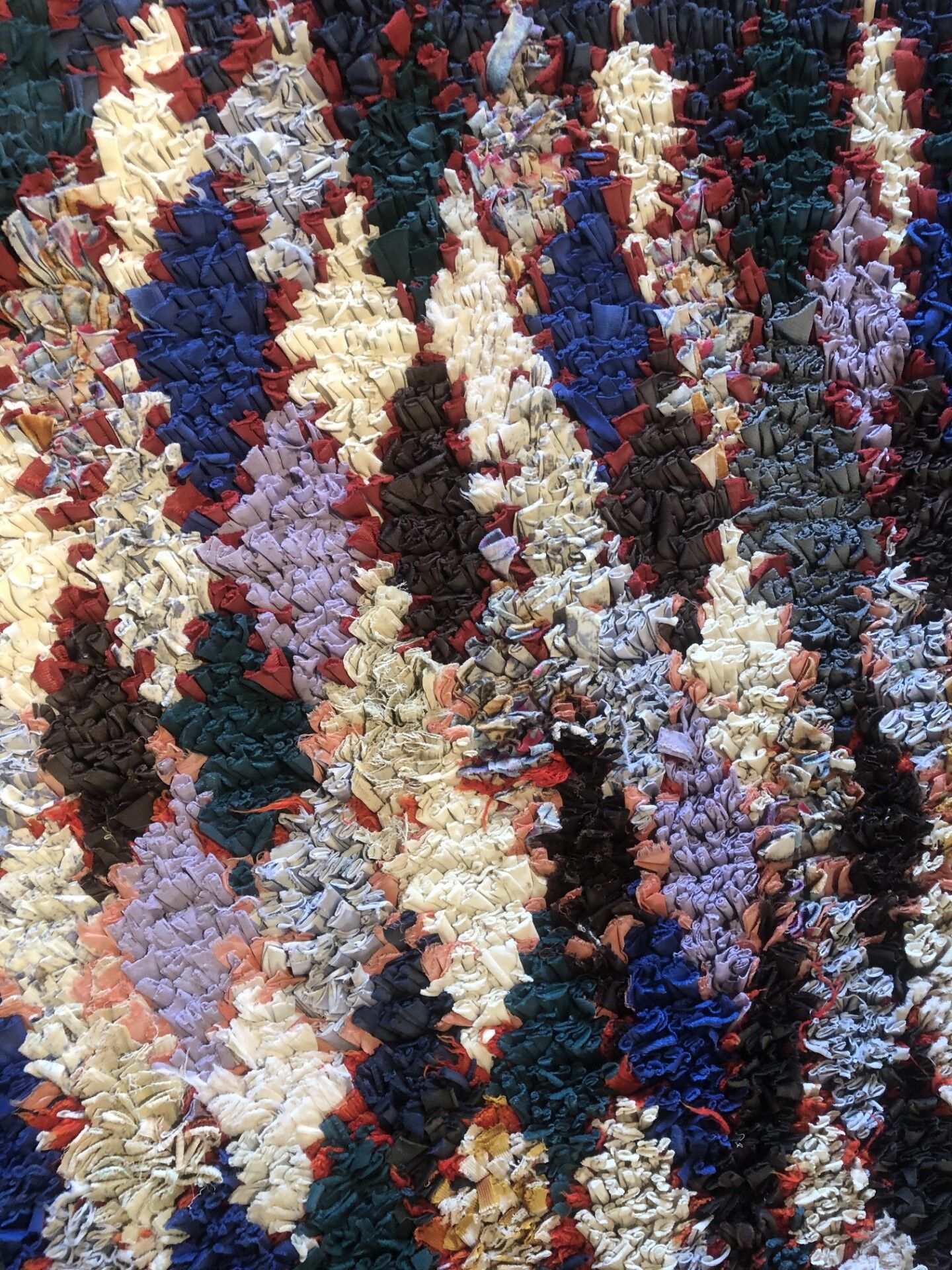 Berber rug Boucherouite, unique handcrafted piece