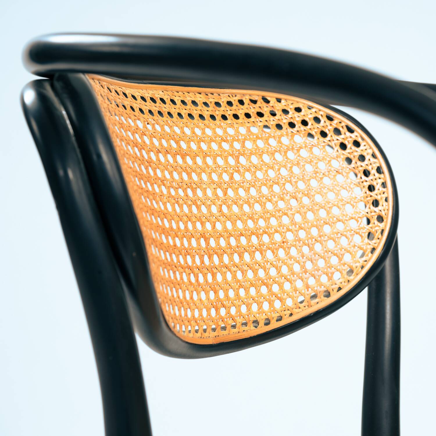 Thonet bentwood webbing chairs 214f 210r chairs, set of 2