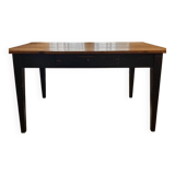 20th century farmhouse table with black base