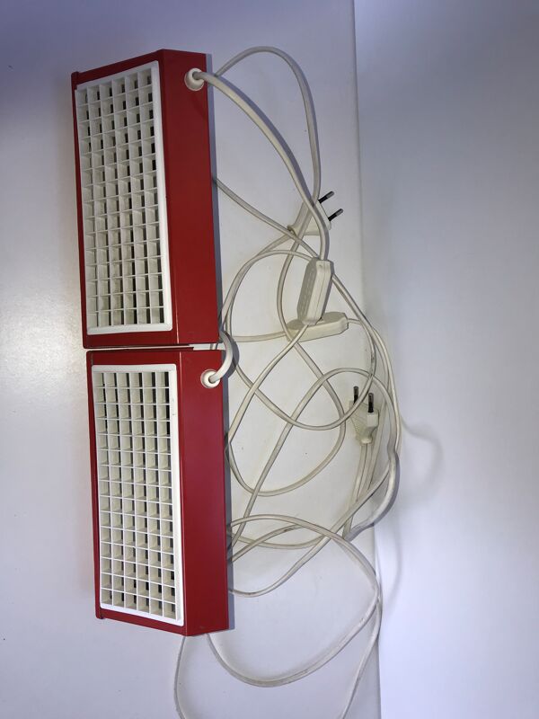 Paire d'appliques métal ikea type v204 rouge