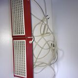 Pair of Ikea metal wall lights type V204 red