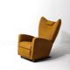 Fauteuil vintage à oreilles inclinable, années 1960