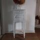 Farrow & Ball white painted high bedside table