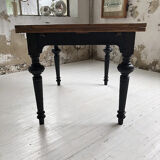 Ancient oak farm table with extensions 218 cm