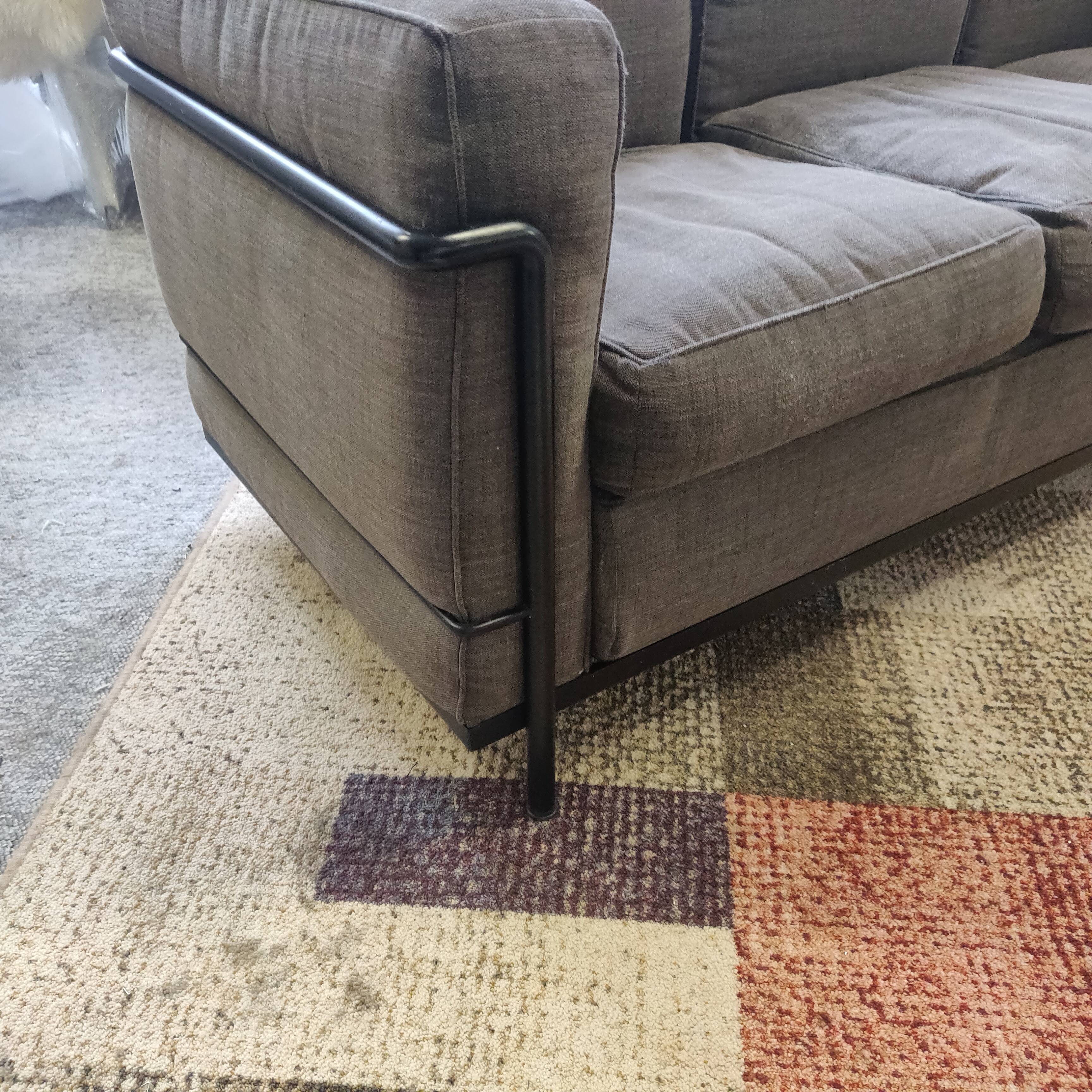 LC2 3-seater sofa by Le Corbusier, Cassina edition