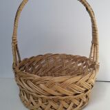 Children's basket in braided wicker