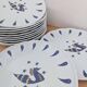 12 assiettes à dessert Air France Bernardaud Limoges décor Jean Picart