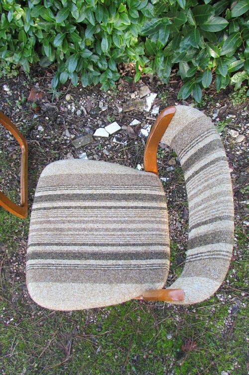 Pair of sled chairs from the 60s