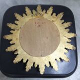 Vintage 1970s convex witch's eye sunburst mirror