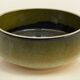 Large vintage ceramic bowl in olive green enamel - 1970s