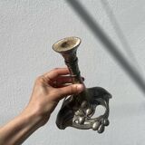 Art Nouveau silver-plated candlestick