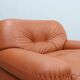 Sapporo cognac leather armchairs by Mobil GIRGI 1970s