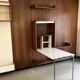 Modular Wall System in Wood Veneer, White Laminate, Glass and