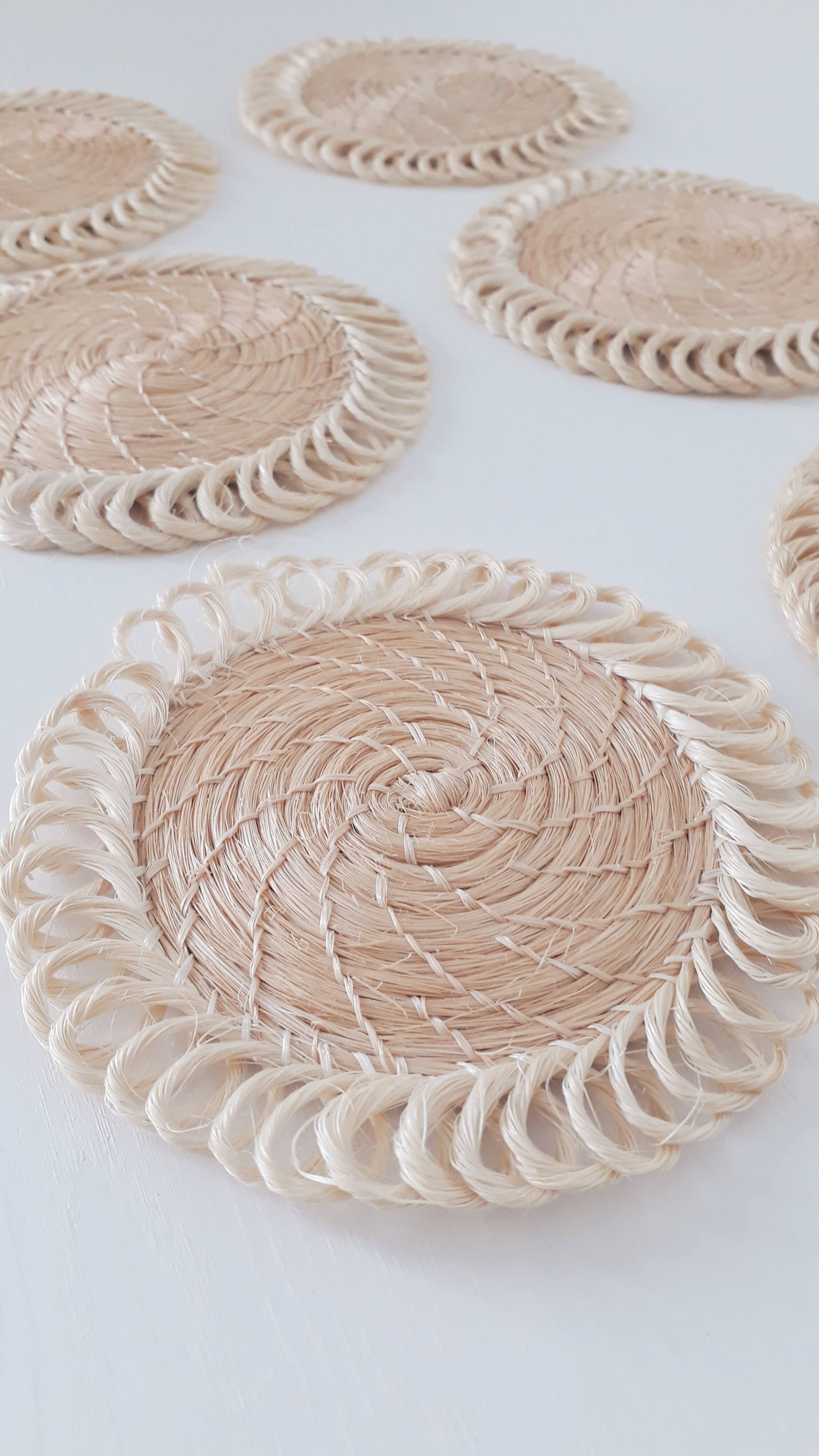 6 Sisal glass underglasses