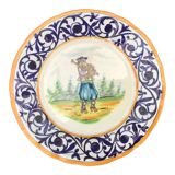 Plate HB Henriot Quimper "biniou player"