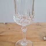 service of 6 Longchamp crystal wine glasses