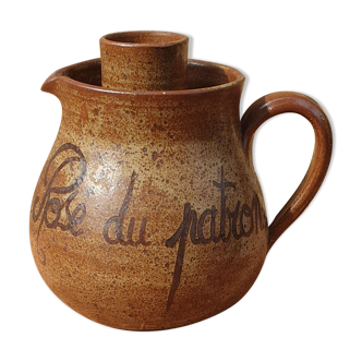 Glazed stoneware chiller pitcher