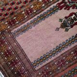 Vintage carpet Uzbek Bukhara handmade 63cm x 98cm 1950s