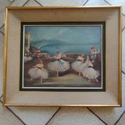 Vintage ballerina painting after Carlotta Edwards reproduction