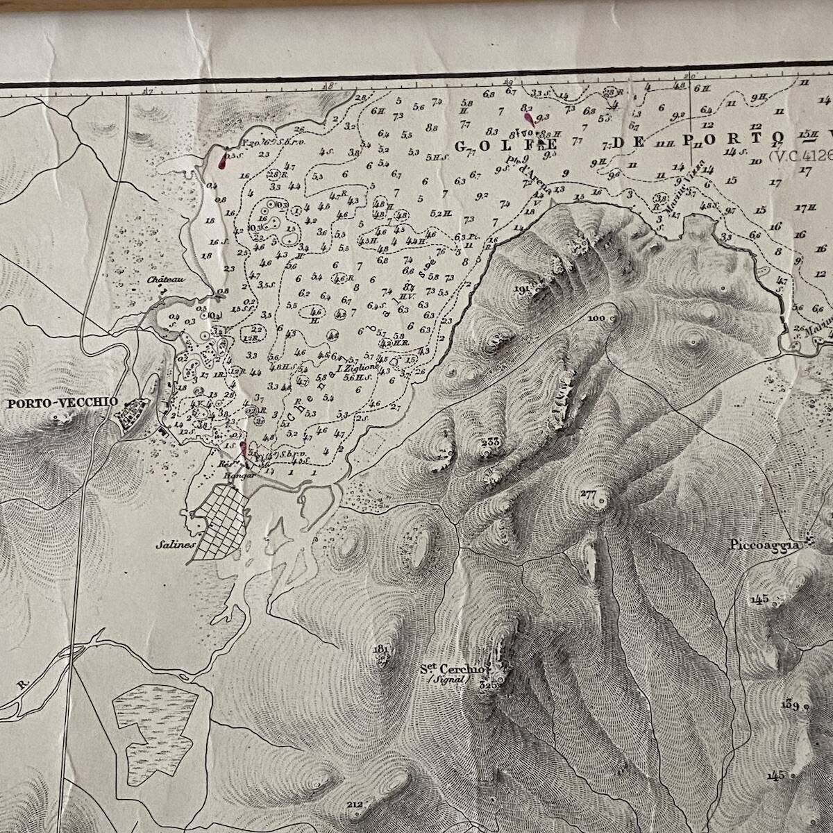 Marine chart Porto Vecchio 1956