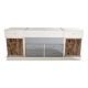 Leopard velvet mirror brass chrome sideboard Michel Pigneres 1969