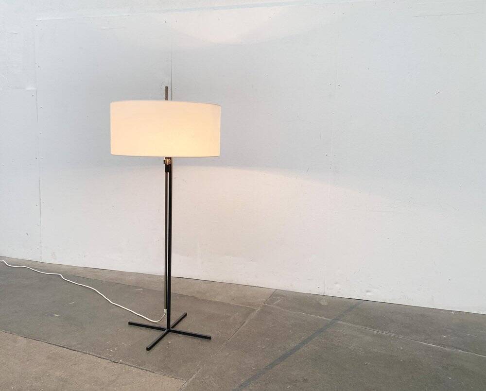 Mid-century German minimalist floor lamp by Kaiser Idell / Kaiser Leuchten, 1960s.