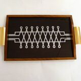 Plateau moderniste décor graphique miroir
