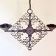 Black Scandinavian wrought iron wall candle holder 1940/50