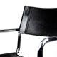 Paire de chaises Matteo Grassi MG5 cuir noir et chrome