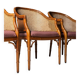 Set of 4 vintage faux bamboo chairs