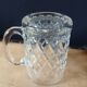 8 antique chiseled glass glasses / mugs
