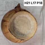 Poterie traditionnelle kabyle / berbère en terre cuite ornée de motifs