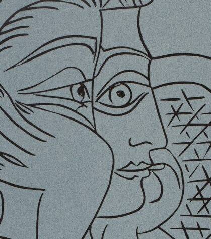Pablo Picasso: Woman Leaning on a Chair, Linocut