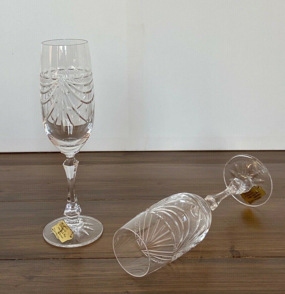 6 flutes a champagne cristal de lorraine modele gerard coffret signe