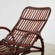 Pair of Bamboo and Rattan Chaise Lounges Germany 1950s