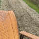 Old rattan lounger.