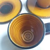 2 coffee cups and saucers in Longchamp ceramic