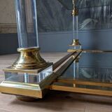 Designer coffee table in plexiglass and brass from the 70s DLG Maison Charles